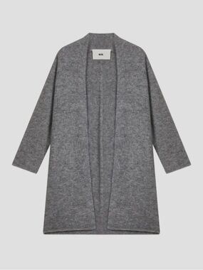 Acne Grey Long Open Knit Cardigan